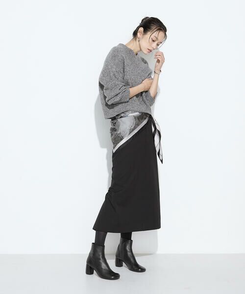 COMME CA COMFORT / コムサ・コンフォート（Lサイズ） ニット・セーター | 〔 TALLサイズ 〕 和紙ブークレー Vネックプルオーバー | 詳細4