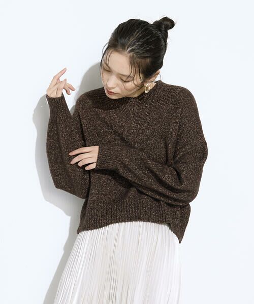 COMME CA COMFORT / コムサ・コンフォート（Lサイズ） ニット・セーター | 〔 TALLサイズ 〕 和紙ブークレー Vネックプルオーバー | 詳細15