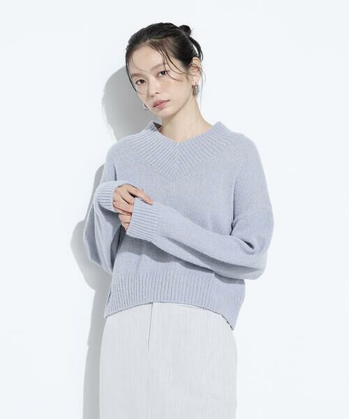 COMME CA COMFORT / コムサ・コンフォート（Lサイズ） ニット・セーター | 〔 TALLサイズ 〕 和紙ブークレー Vネックプルオーバー | 詳細29