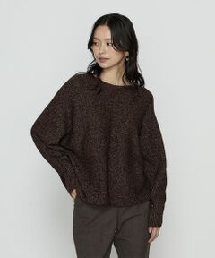 COMME CA COMFORT / コムサ・コンフォート（Lサイズ） ニット・セーター | 〔 TALLサイズ 〕 和紙ブークレー ホールガーメントプルオーバー