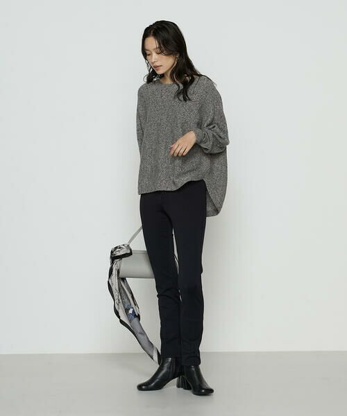 COMME CA COMFORT / コムサ・コンフォート（Lサイズ） ニット・セーター | 〔 TALLサイズ 〕 和紙ブークレー ホールガーメントプルオーバー | 詳細1