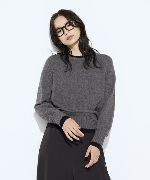 COMME CA COMFORT / コムサ・コンフォート（Lサイズ） ニット・セーター | 〔 TALLサイズ 〕 カシミヤ混ウール バイカラーニット | 詳細5