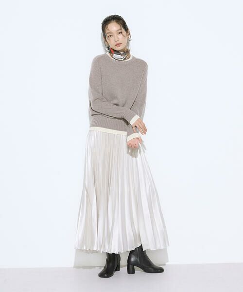 COMME CA COMFORT / コムサ・コンフォート（Lサイズ） ニット・セーター | 〔 TALLサイズ 〕 カシミヤ混ウール バイカラーニット | 詳細13