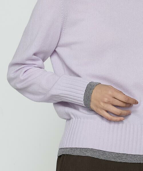 COMME CA COMFORT / コムサ・コンフォート（Lサイズ） ニット・セーター | 〔 TALLサイズ 〕 カシミヤ混ウール バイカラーニット | 詳細24