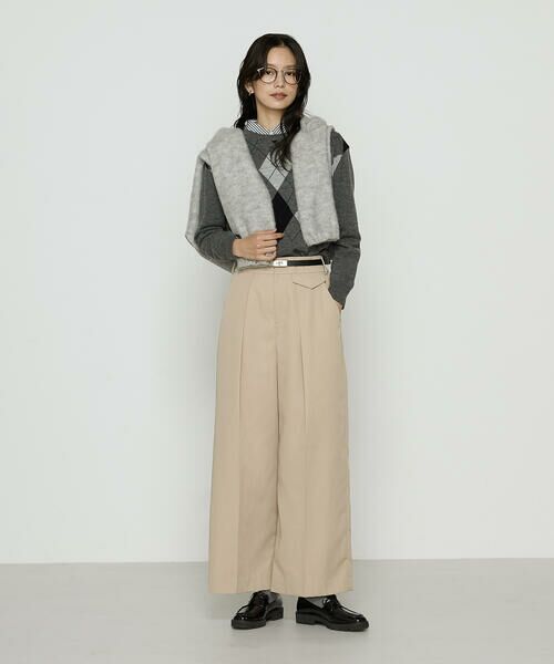 COMME CA COMFORT / コムサ・コンフォート（Lサイズ） ニット・セーター | 〔 TALLサイズ 〕 アーガイルニット プルオーバー | 詳細1