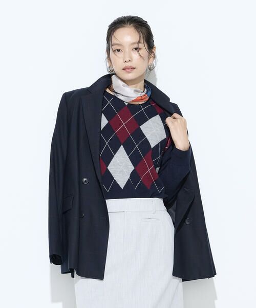 COMME CA COMFORT / コムサ・コンフォート（Lサイズ） ニット・セーター | 〔 TALLサイズ 〕 アーガイルニット プルオーバー | 詳細22