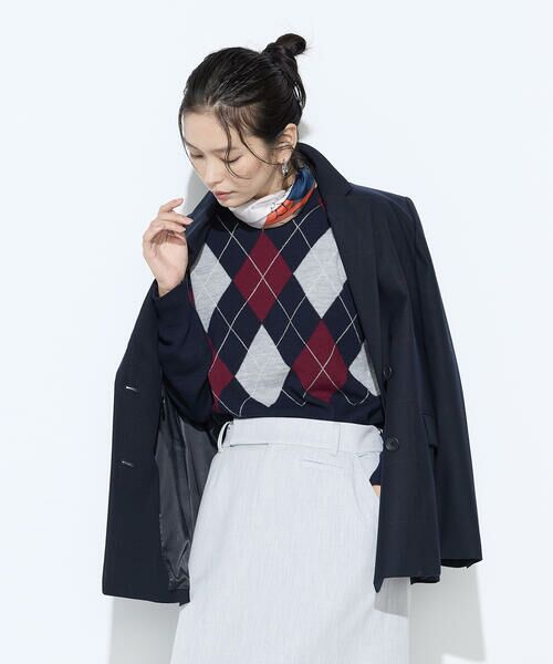 COMME CA COMFORT / コムサ・コンフォート（Lサイズ） ニット・セーター | 〔 TALLサイズ 〕 アーガイルニット プルオーバー | 詳細24