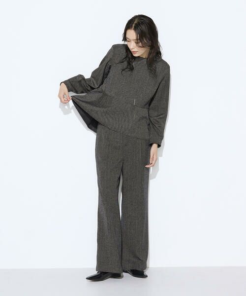 COMME CA COMFORT / コムサ・コンフォート（Lサイズ） シャツ・ブラウス | 〔 TALLサイズ 〕 ピンヘッドツイード ペプラムブラウス | 詳細11