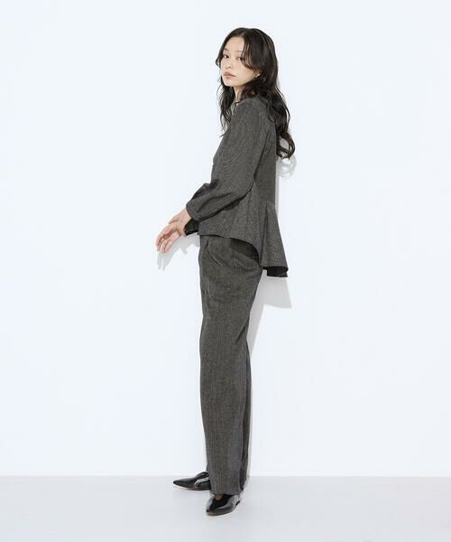 COMME CA COMFORT / コムサ・コンフォート（Lサイズ） シャツ・ブラウス | 〔 TALLサイズ 〕 ピンヘッドツイード ペプラムブラウス | 詳細12