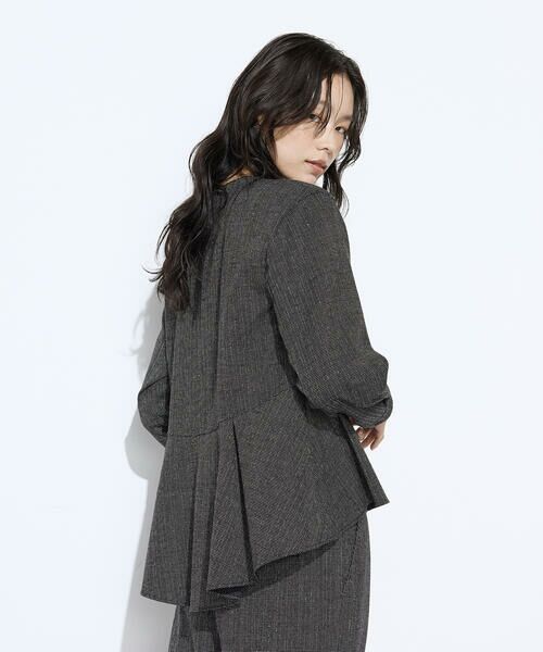 COMME CA COMFORT / コムサ・コンフォート（Lサイズ） シャツ・ブラウス | 〔 TALLサイズ 〕 ピンヘッドツイード ペプラムブラウス | 詳細16