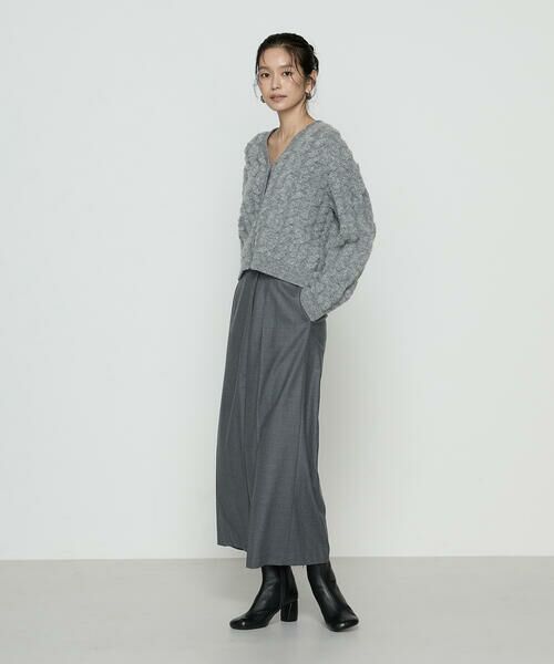 COMME CA COMFORT / コムサ・コンフォート（Lサイズ） カーディガン・ボレロ | 〔 TALLサイズ 〕 パイル編み  Vネックカーディガン | 詳細1