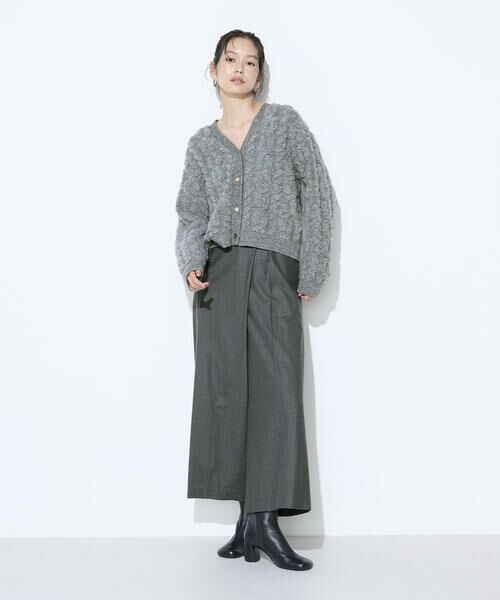 COMME CA COMFORT / コムサ・コンフォート（Lサイズ） カーディガン・ボレロ | 〔 TALLサイズ 〕 パイル編み  Vネックカーディガン | 詳細5