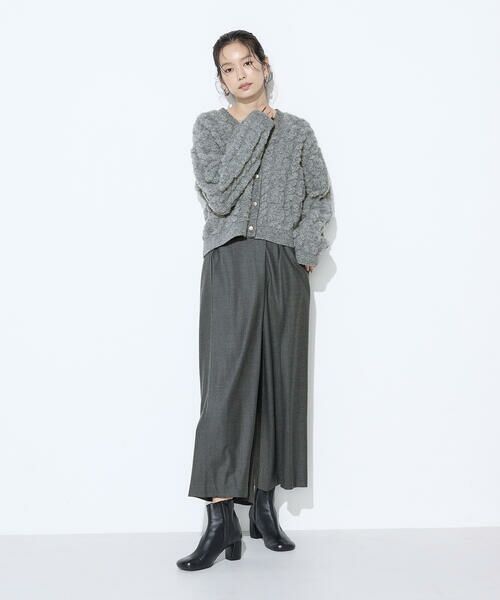 COMME CA COMFORT / コムサ・コンフォート（Lサイズ） カーディガン・ボレロ | 〔 TALLサイズ 〕 パイル編み  Vネックカーディガン | 詳細6