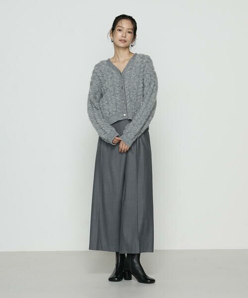 COMME CA COMFORT / コムサ・コンフォート（Lサイズ） カーディガン・ボレロ | 〔 TALLサイズ 〕 パイル編み  Vネックカーディガン | 詳細2