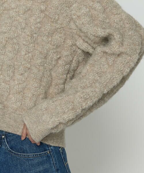 COMME CA COMFORT / コムサ・コンフォート（Lサイズ） カーディガン・ボレロ | 〔 TALLサイズ 〕 パイル編み  Vネックカーディガン | 詳細17