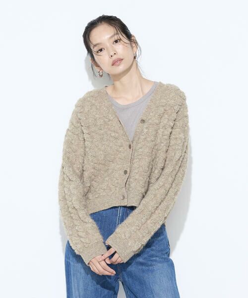 COMME CA COMFORT / コムサ・コンフォート（Lサイズ） カーディガン・ボレロ | 〔 TALLサイズ 〕 パイル編み  Vネックカーディガン | 詳細22