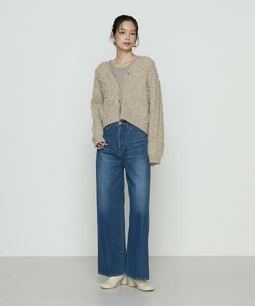 COMME CA COMFORT / コムサ・コンフォート（Lサイズ） カーディガン・ボレロ | 〔 TALLサイズ 〕 パイル編み  Vネックカーディガン | 詳細10