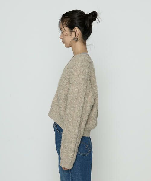 COMME CA COMFORT / コムサ・コンフォート（Lサイズ） カーディガン・ボレロ | 〔 TALLサイズ 〕 パイル編み  Vネックカーディガン | 詳細14