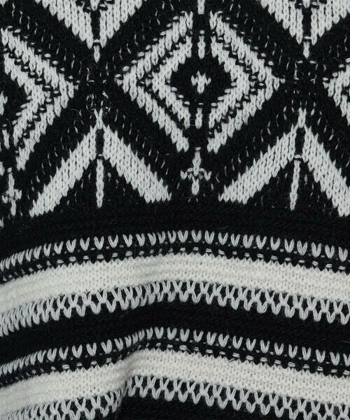 COMME CA COMFORT / コムサ・コンフォート（Lサイズ） ニット・セーター | 〔 TALLサイズ 〕 ジャカード編み スヌード付きニットプルオーバー | 詳細10