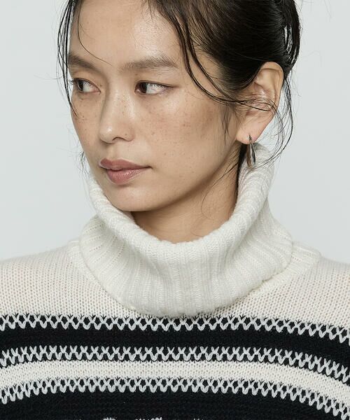 COMME CA COMFORT / コムサ・コンフォート（Lサイズ） ニット・セーター | 〔 TALLサイズ 〕 ジャカード編み スヌード付きニットプルオーバー | 詳細6