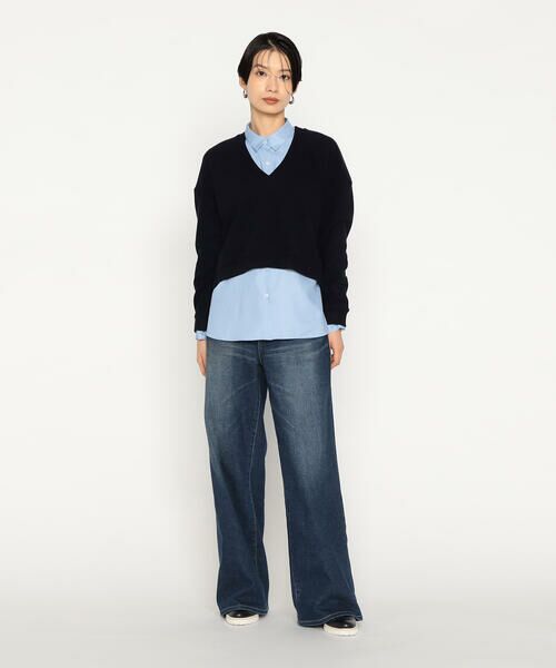 COMME CA COMFORT / コムサ・コンフォート（Lサイズ） カットソー | 〔 +サイズ 〕 ニットコール レイヤードセーター | 詳細9