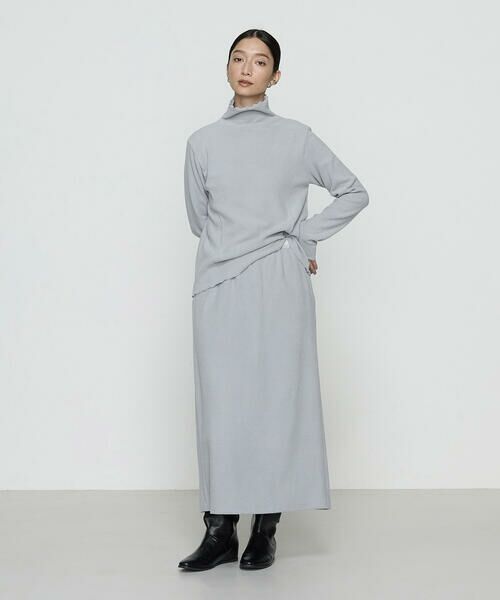 COMME CA COMFORT / コムサ・コンフォート（Lサイズ） ロング・マキシ丈スカート | 〔 +サイズ 〕 ニットコール タイトスカート | 詳細1