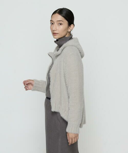 COMME CA COMFORT / コムサ・コンフォート（Lサイズ） パーカー | 〔 +サイズ 〕 マイクロナイロンフェザーヤーン パーカ | 詳細2