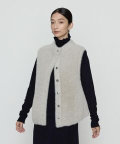 COMME CA COMFORT / コムサ・コンフォート（Lサイズ） その他トップス | 〔 +サイズ 〕 マイクロナイロンフェザーヤーン 2WAYベスト