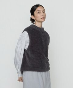 COMME CA COMFORT / コムサ・コンフォート（Lサイズ） その他トップス | 〔 +サイズ 〕 マイクロナイロンフェザーヤーン 2WAYベスト