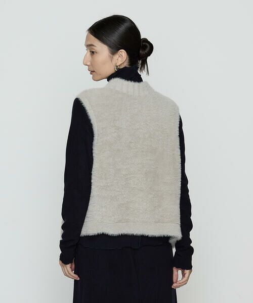 COMME CA COMFORT / コムサ・コンフォート（Lサイズ） その他トップス | 〔 +サイズ 〕 マイクロナイロンフェザーヤーン 2WAYベスト | 詳細2