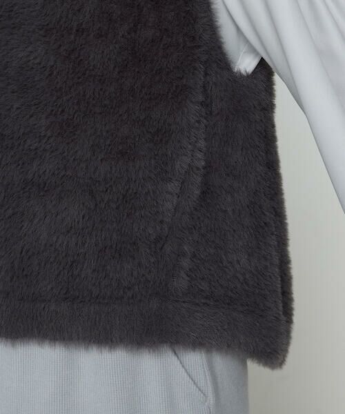 COMME CA COMFORT / コムサ・コンフォート（Lサイズ） その他トップス | 〔 +サイズ 〕 マイクロナイロンフェザーヤーン 2WAYベスト | 詳細15