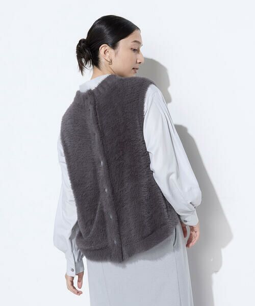 COMME CA COMFORT / コムサ・コンフォート（Lサイズ） その他トップス | 〔 +サイズ 〕 マイクロナイロンフェザーヤーン 2WAYベスト | 詳細19