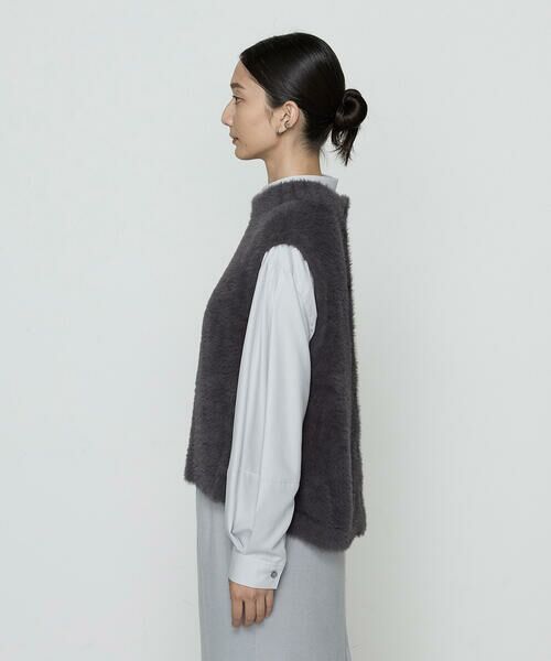 COMME CA COMFORT / コムサ・コンフォート（Lサイズ） その他トップス | 〔 +サイズ 〕 マイクロナイロンフェザーヤーン 2WAYベスト | 詳細11