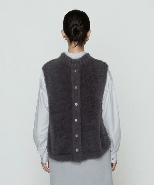 COMME CA COMFORT / コムサ・コンフォート（Lサイズ） その他トップス | 〔 +サイズ 〕 マイクロナイロンフェザーヤーン 2WAYベスト | 詳細12