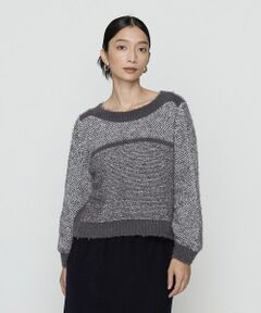 COMME CA COMFORT / コムサ・コンフォート（Lサイズ） ニット・セーター | 〔 +サイズ 〕 ふわもこモールシャギーヤーン ファーセーター