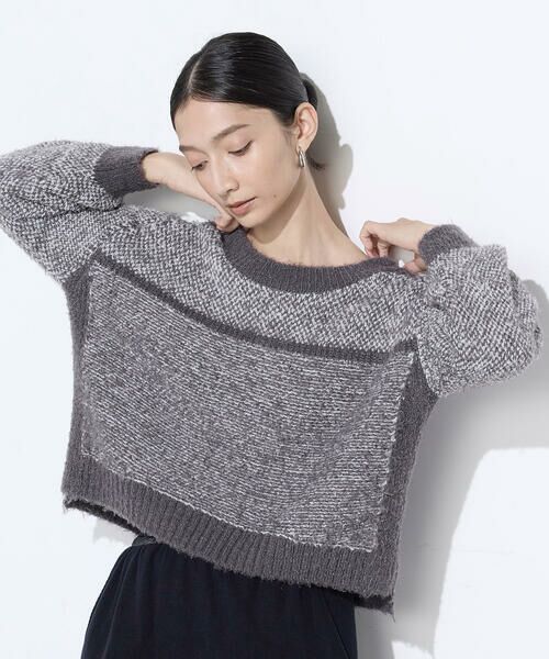 COMME CA COMFORT / コムサ・コンフォート（Lサイズ） ニット・セーター | 〔 +サイズ 〕 ふわもこモールシャギーヤーン ファーセーター | 詳細4