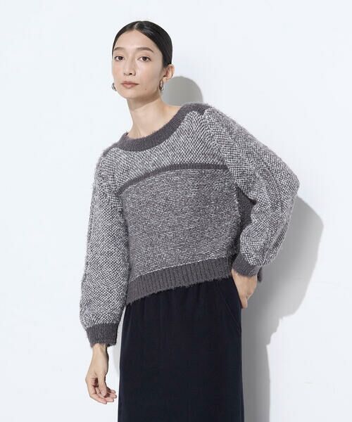 COMME CA COMFORT / コムサ・コンフォート（Lサイズ） ニット・セーター | 〔 +サイズ 〕 ふわもこモールシャギーヤーン ファーセーター | 詳細5