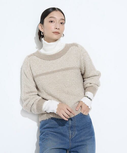 COMME CA COMFORT / コムサ・コンフォート（Lサイズ） ニット・セーター | 〔 +サイズ 〕 ふわもこモールシャギーヤーン ファーセーター | 詳細20