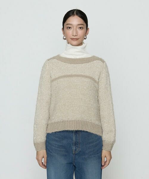 COMME CA COMFORT / コムサ・コンフォート（Lサイズ） ニット・セーター | 〔 +サイズ 〕 ふわもこモールシャギーヤーン ファーセーター | 詳細10