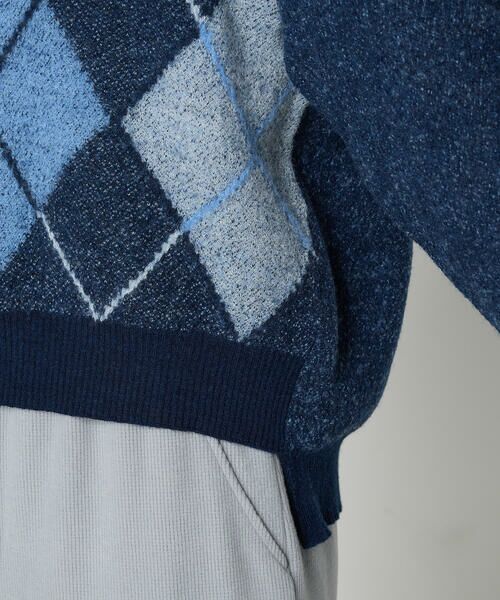 COMME CA COMFORT / コムサ・コンフォート（Lサイズ） ニット・セーター | 〔 +サイズ 〕 ジャカード アーガイルニットセーター | 詳細16