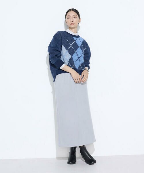 COMME CA COMFORT / コムサ・コンフォート（Lサイズ） ニット・セーター | 〔 +サイズ 〕 ジャカード アーガイルニットセーター | 詳細18