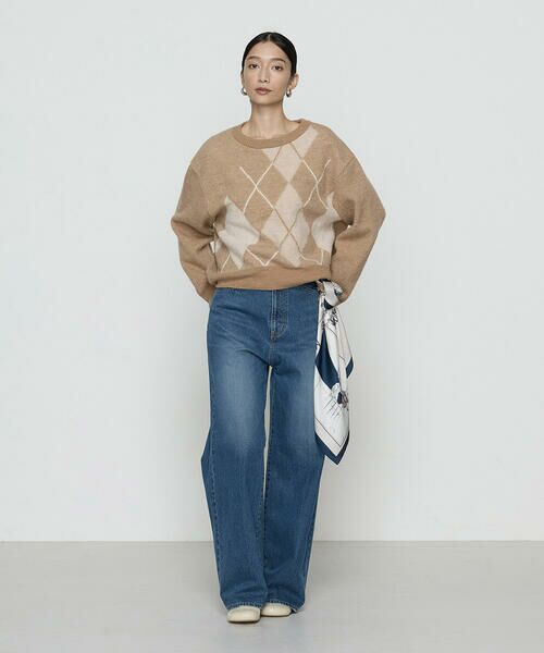 COMME CA COMFORT / コムサ・コンフォート（Lサイズ） ニット・セーター | 〔 +サイズ 〕 ジャカード アーガイルニットセーター | 詳細21