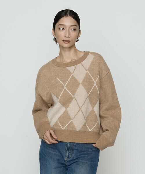 COMME CA COMFORT / コムサ・コンフォート（Lサイズ） ニット・セーター | 〔 +サイズ 〕 ジャカード アーガイルニットセーター | 詳細23