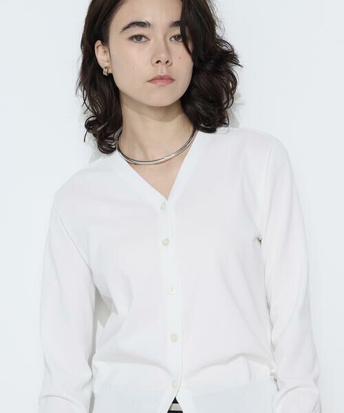 COMME CA COMFORT / コムサ・コンフォート（Lサイズ） カーディガン・ボレロ | 〔 TALLサイズ 〕 コットンダルストレッチ Vネックカーディガン | 詳細5