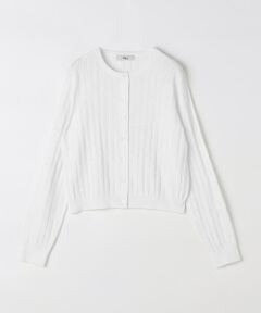 COMME CA COMFORT / コムサ・コンフォート（Lサイズ） カーディガン・ボレロ | 〔 TALLサイズ 〕 コットンダルストレッチ ケーブルカーディガン