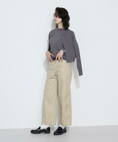 COMME CA COMFORT / コムサ・コンフォート（Lサイズ） カーディガン・ボレロ | 〔 TALLサイズ 〕 コットンダルストレッチ ケーブルカーディガン | 詳細2