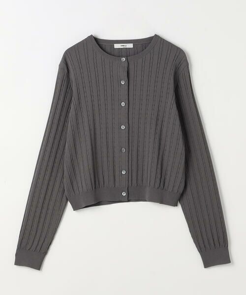 COMME CA COMFORT / コムサ・コンフォート（Lサイズ） カーディガン・ボレロ | 〔 TALLサイズ 〕 コットンダルストレッチ ケーブルカーディガン | 詳細8