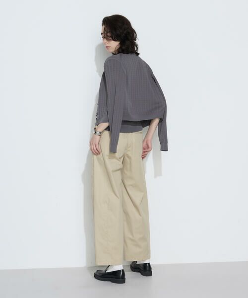 COMME CA COMFORT / コムサ・コンフォート（Lサイズ） カーディガン・ボレロ | 〔 TALLサイズ 〕 コットンダルストレッチ ケーブルカーディガン | 詳細3