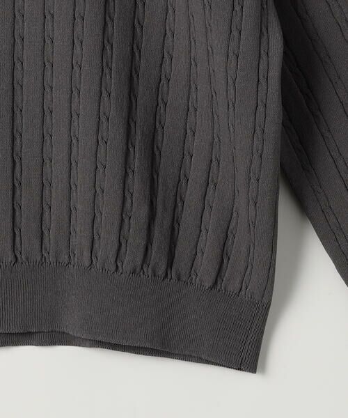 COMME CA COMFORT / コムサ・コンフォート（Lサイズ） カーディガン・ボレロ | 〔 TALLサイズ 〕 コットンダルストレッチ ケーブルカーディガン | 詳細12