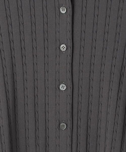 COMME CA COMFORT / コムサ・コンフォート（Lサイズ） カーディガン・ボレロ | 〔 TALLサイズ 〕 コットンダルストレッチ ケーブルカーディガン | 詳細13